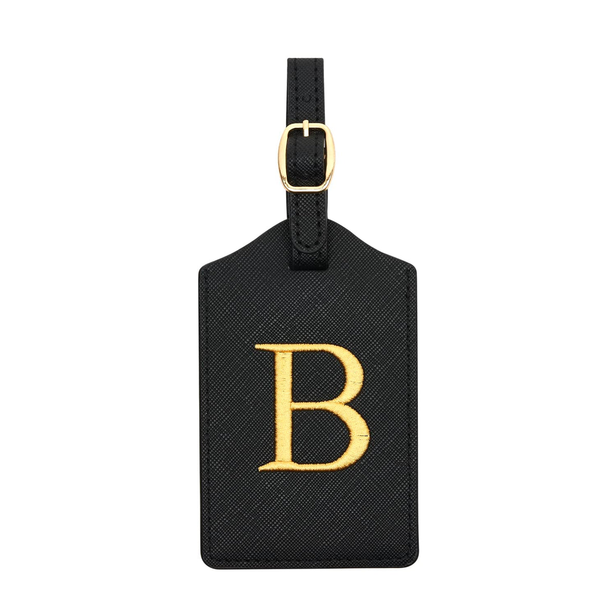 Luggage Tag PU Leather for Suitcase Baggage Handbag Travel Bag Label Suitcase Tag Label Tag w. Name Card & Privacy Cover (B)