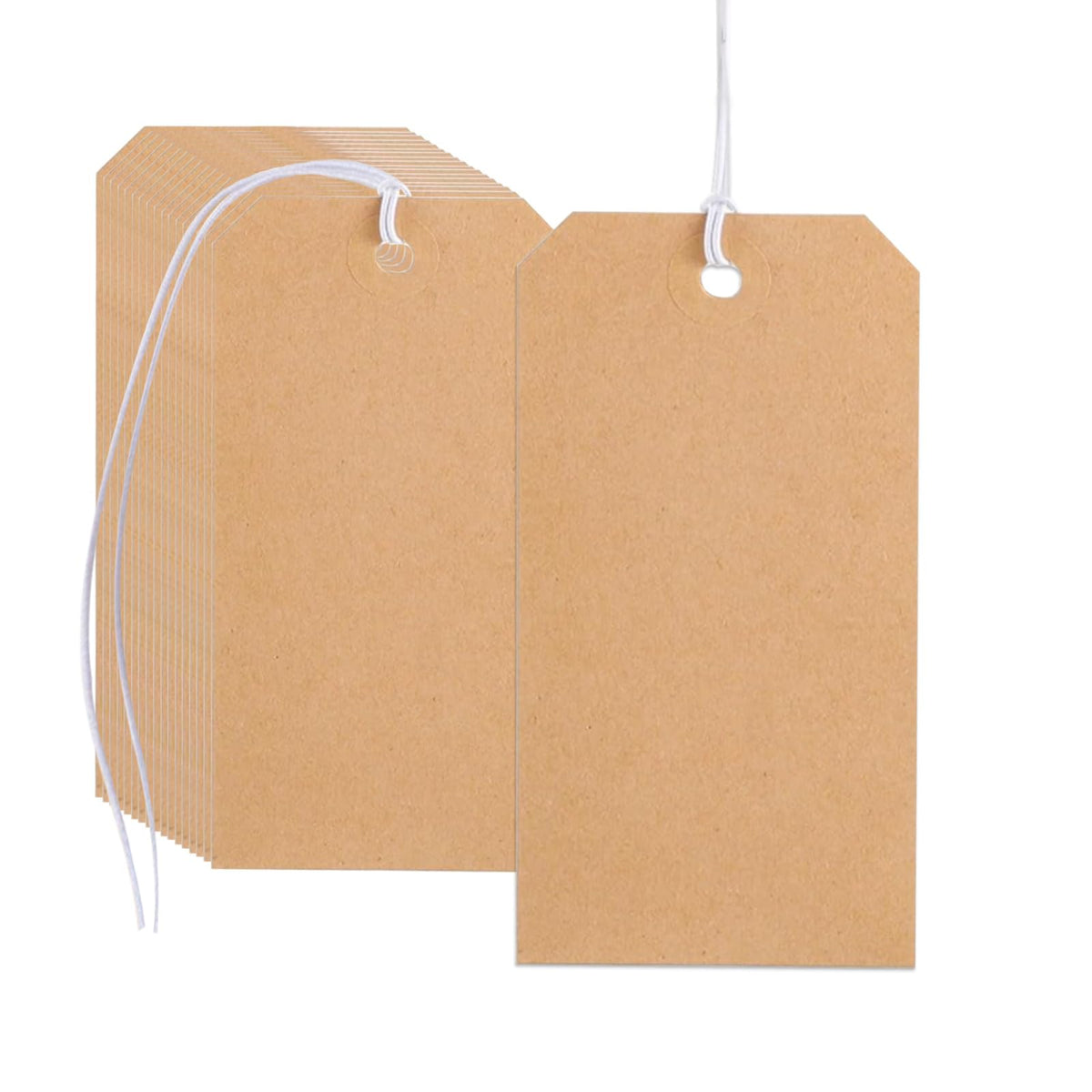 White Tags with String Attached,200 Pcs Large Marking Tags Paper