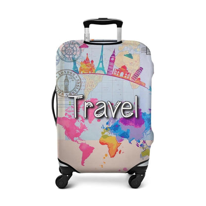 Fashion Accessory Travel Luggage Cover Fashion Girl Perfume and Lipstick and Heels Travel Suitcase Cover Anti-scratch Suitcase cover Fits 18-20 Inch