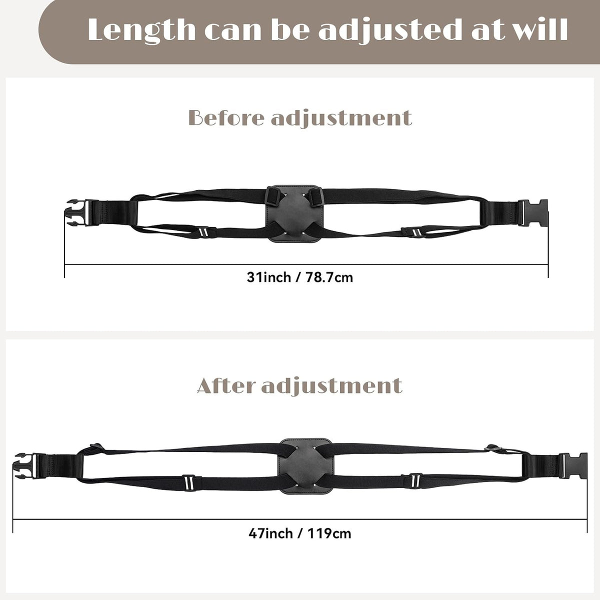 2 Pack Luggage Straps for Suitcases, Adjustable Elastic Travel Belt with Buckles, Secure Carry-On Bags Connect Two Luggage, Suitcase Bungee Straps Suitcase Accessories for Travel & Moving
