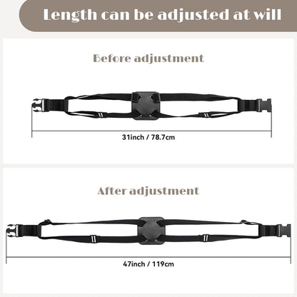 2 Pack Luggage Straps for Suitcases, Adjustable Elastic Travel Belt with Buckles, Secure Carry-On Bags Connect Two Luggage, Suitcase Bungee Straps Suitcase Accessories for Travel & Moving