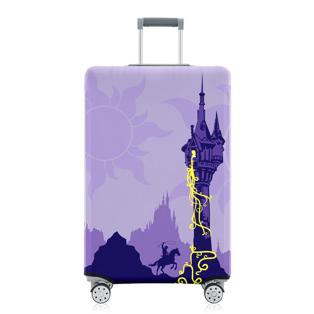 Fashion Accessory Travel Luggage Cover Fashion Girl Perfume and Lipstick and Heels Travel Suitcase Cover Anti-scratch Suitcase cover Fits 18-20 Inch