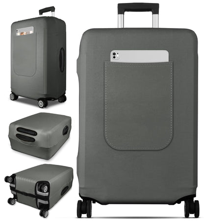 Slohif Luggage Cover for Suitcase Tsa Approved Protector - Luggage Sleeve Suit Case Cover Travel Stretch Large Baggage Case Protective Washable Fit 28-30 Inch Black