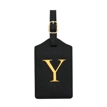 Luggage Tag PU Leather for Suitcase Baggage Handbag Travel Bag Label Suitcase Tag Label Tag w. Name Card & Privacy Cover (B)