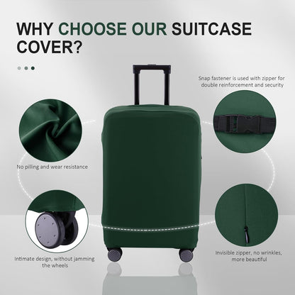 Travel Luggage Cover - Scratch-Resistant Fit 19-31 Inch, Avocado Green, XL(28-29 inch)