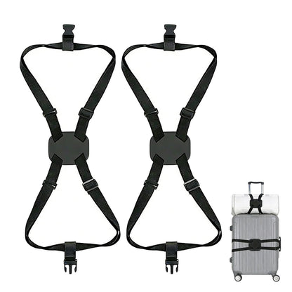 Luggage Straps Bag Bungee,Luggage Straps for Suitcases,Suitcase Straps,Elastic Strap,Ajustable Elastic Bungee Belt 2 Pack,Add a Bag Easy to Travel Suitcase,Travel Suitcase Bag Accessories.(Black)