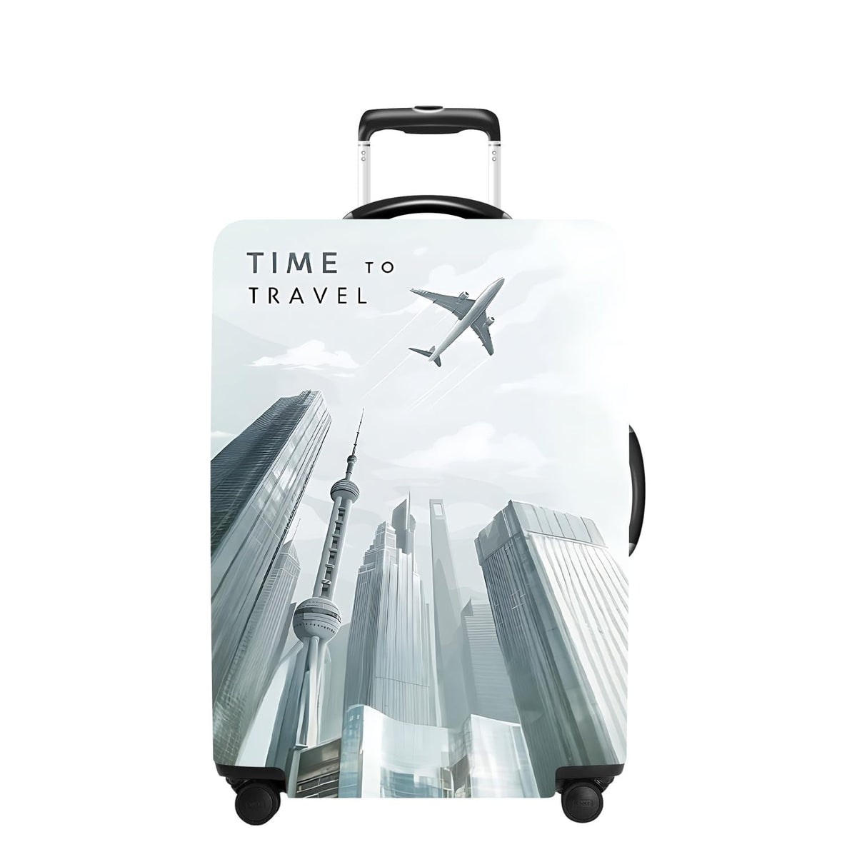 Tree Luggage Cover Washable Suitcase Cover Protector Fit 24-26 Inch Luggage Durable Travel Bag Cover with Zipper Closure M