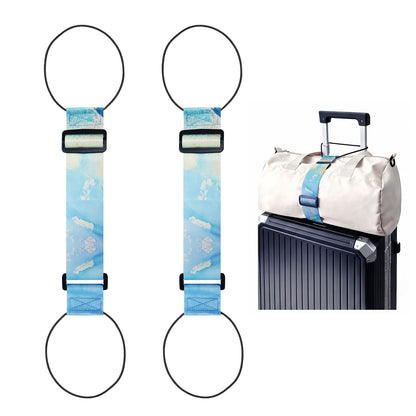 2 Pack Multi Use Strong Adjustable Luggage Connector Straps for Suitcases