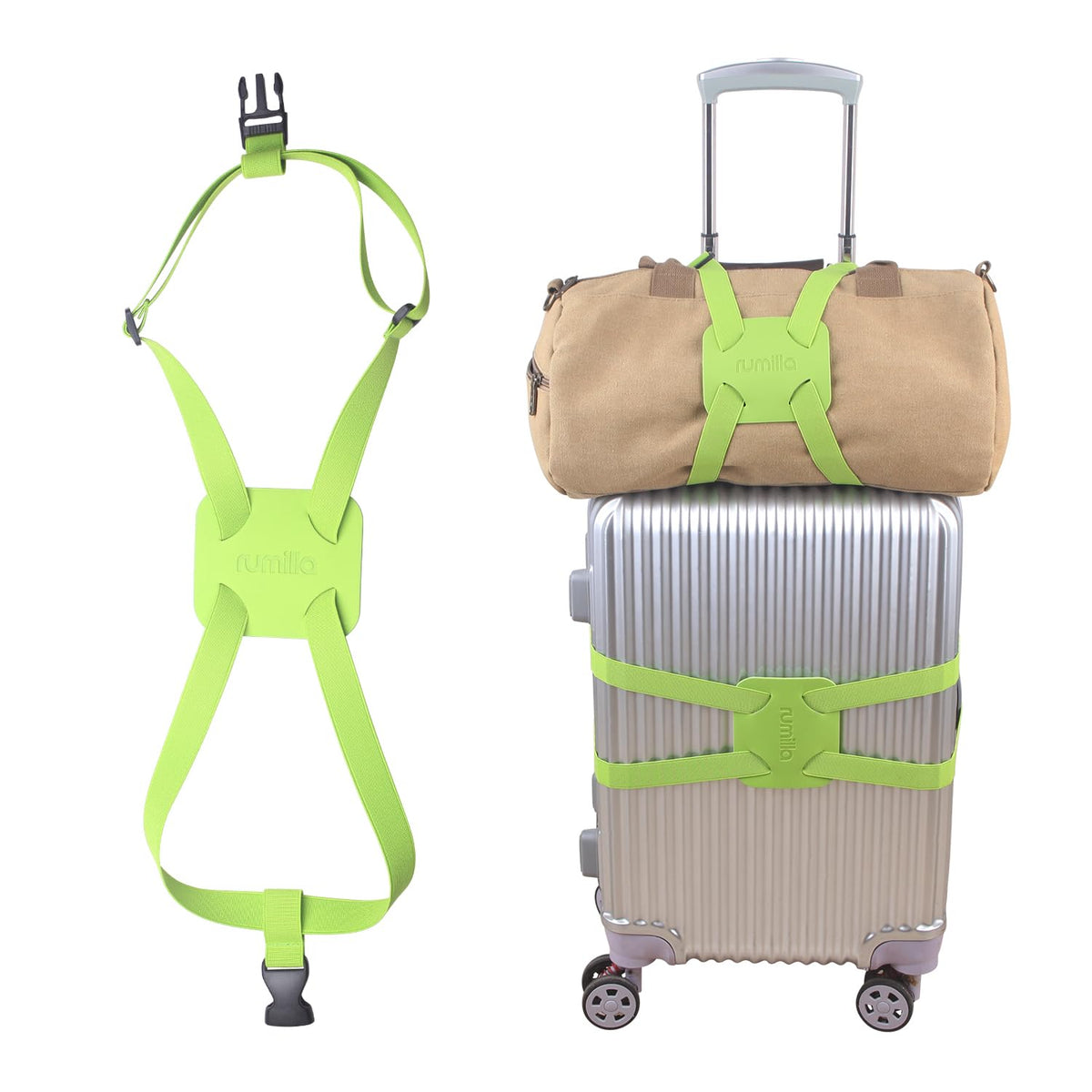 Luggage Bungee Strap for Suitcases - Add a Bag, Travel Bag Bungee Belt - Pink Luggage Strap (1PCS)
