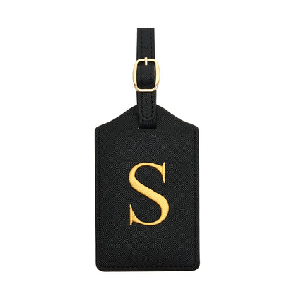 Luggage Tag PU Leather for Suitcase Baggage Handbag Travel Bag Label Suitcase Tag Label Tag w. Name Card & Privacy Cover (B)