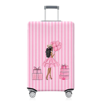 Fashion Accessory Travel Luggage Cover Fashion Girl Perfume and Lipstick and Heels Travel Suitcase Cover Anti-scratch Suitcase cover Fits 18-20 Inch