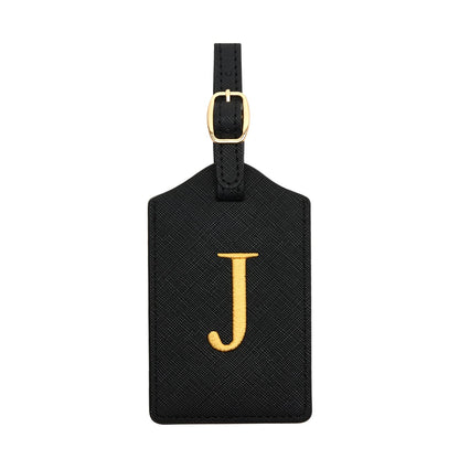 Luggage Tag PU Leather for Suitcase Baggage Handbag Travel Bag Label Suitcase Tag Label Tag w. Name Card & Privacy Cover (B)
