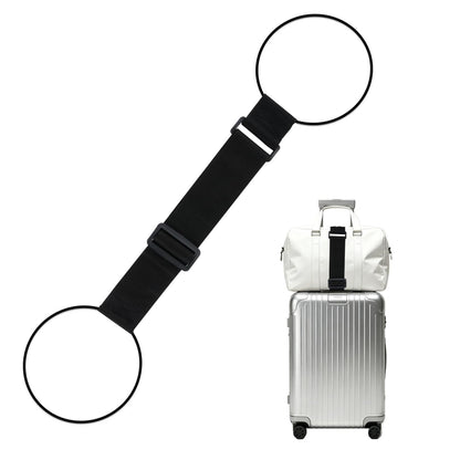Luggage Connector Straps, Adjustable Elastic Durable Straps for Connecting Luggage Bags to Suitcases, Hands-Free Travel Essential (4PCS Black)