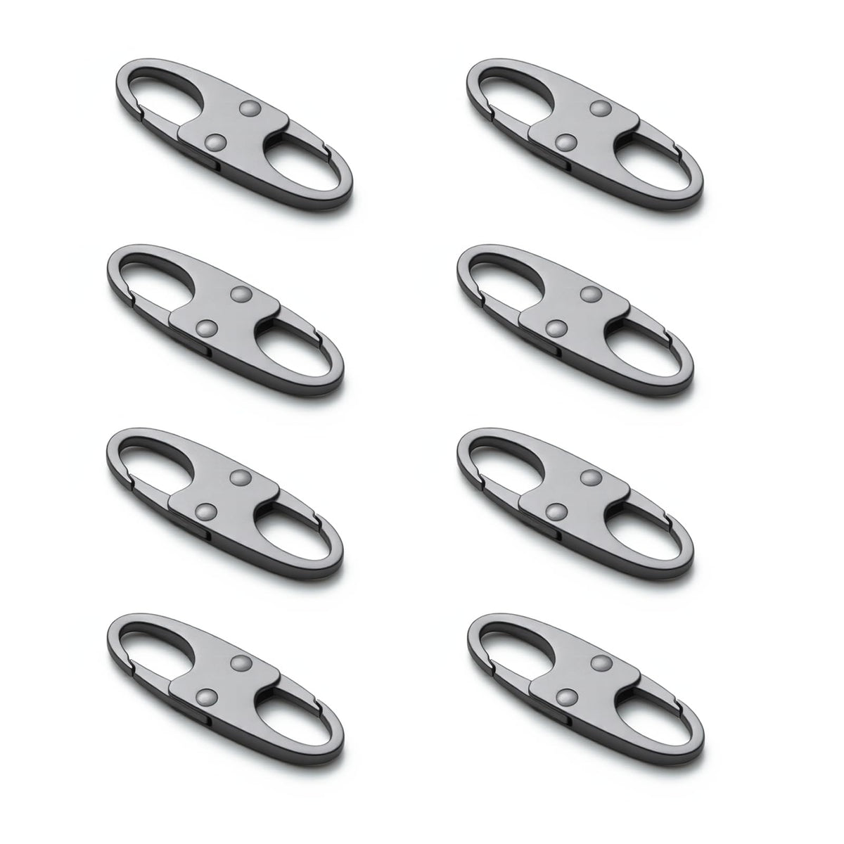 zelin Anti Theft Zipper Clips, Travel Essentials, Carabiner, 4Pcs Grey