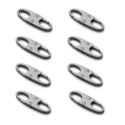 zelin Anti Theft Zipper Clips, Travel Essentials, Carabiner, 4Pcs Grey