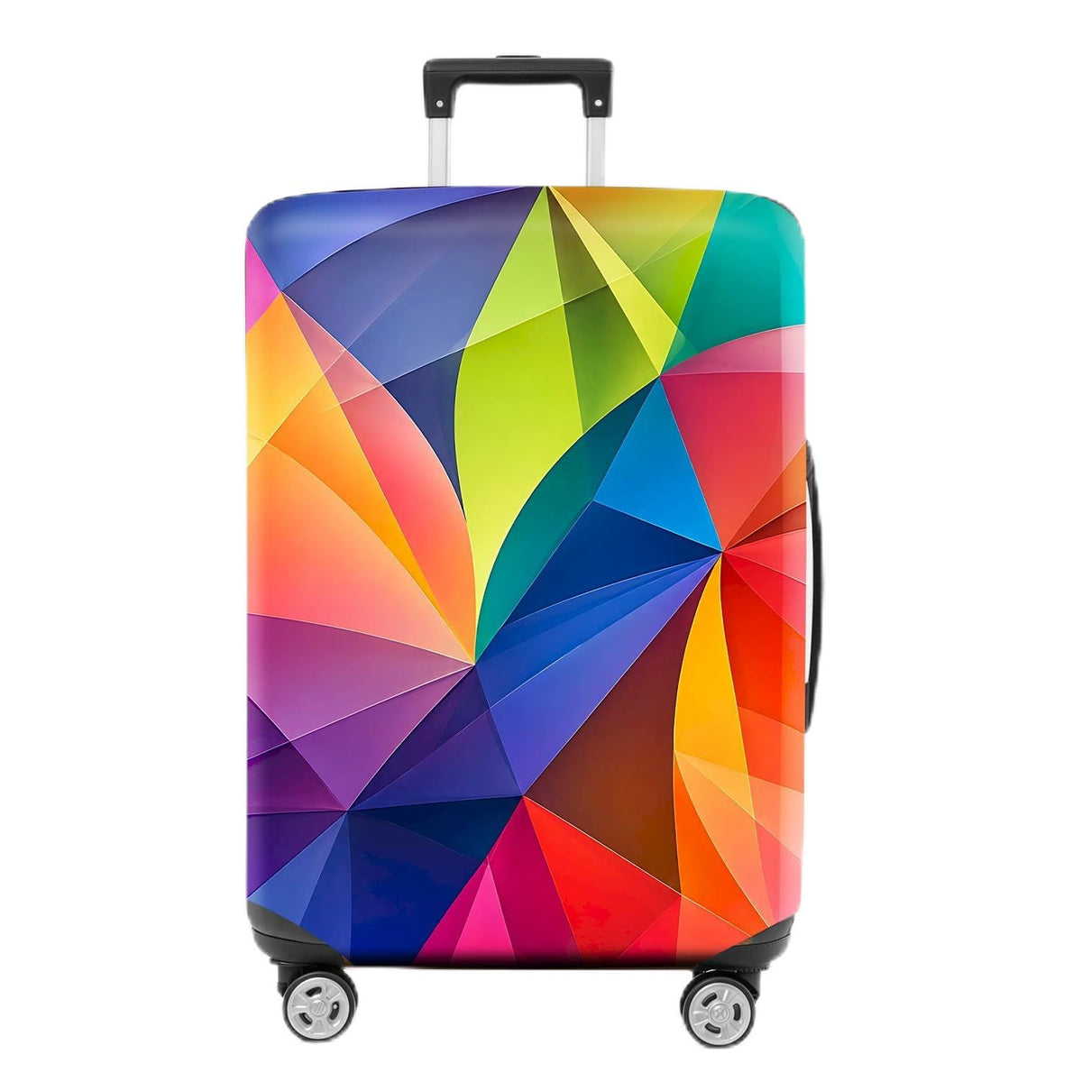 Colorful Geometric Luggage Cover, Abstract Suitcase Protector
