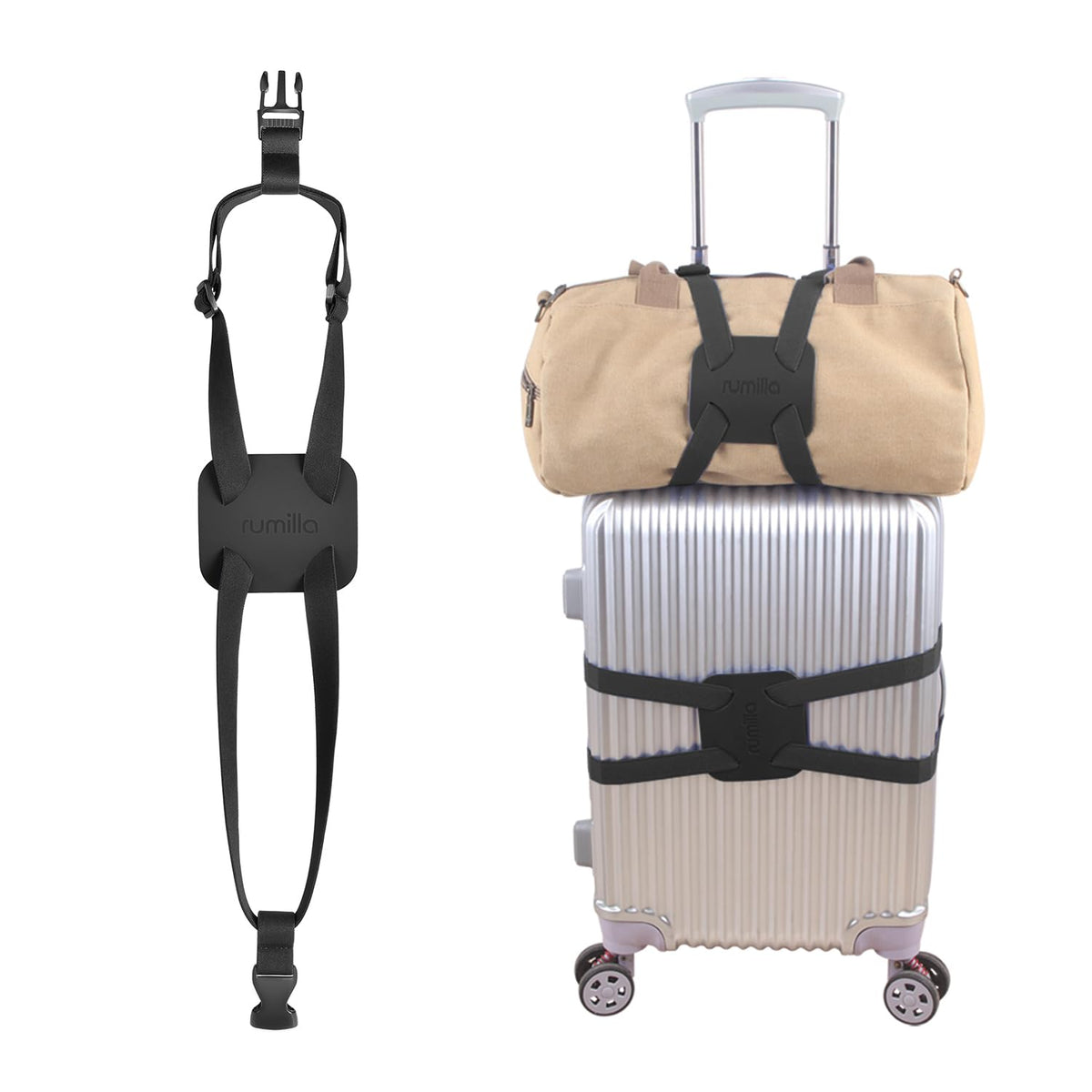 Luggage Bungee Strap for Suitcases - Add a Bag, Travel Bag Bungee Belt - Pink Luggage Strap (1PCS)