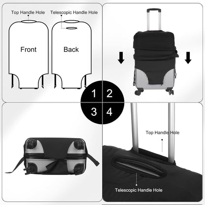 uxcell Travel Luggage Cover, Washable Suitcase Covers for Luggage Anti-scratch Suitcase Protector Elastic Baggage Protective, Fits 18-21 Inch Suit Case, Dark Brown