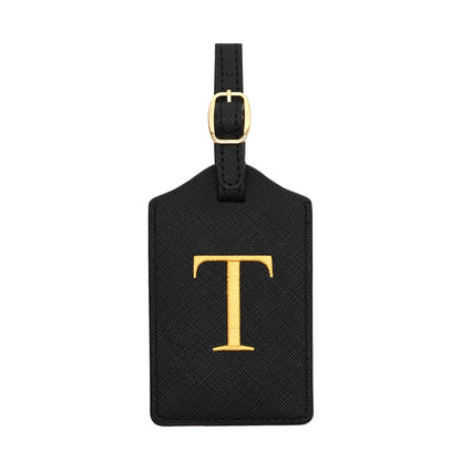 Luggage Tag PU Leather for Suitcase Baggage Handbag Travel Bag Label Suitcase Tag Label Tag w. Name Card & Privacy Cover (B)