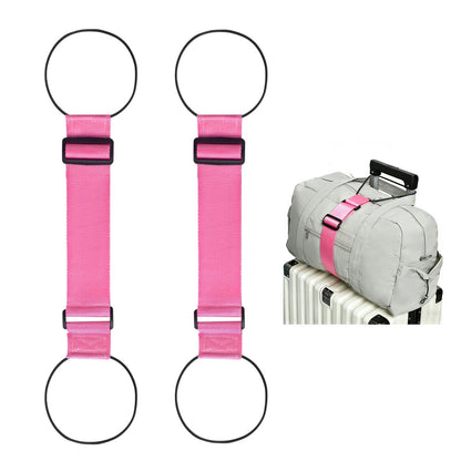 2 Pack Multi Use Strong Adjustable Luggage Connector Straps for Suitcases