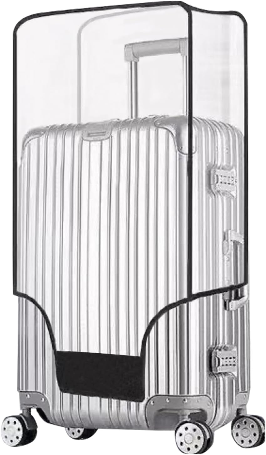 Tangaburu Clear Suitcase Cover - 20 24 26 28 30 Inch Waterproof PVC Suitcase Cover - Transparent Travel Suitcase Wrap - Protective Cover Case for Wheeled Luggage (30-Inch)