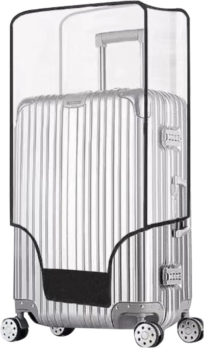 Tangaburu Clear Suitcase Cover - 20 24 26 28 30 Inch Waterproof PVC Suitcase Cover - Transparent Travel Suitcase Wrap - Protective Cover Case for Wheeled Luggage (30-Inch)