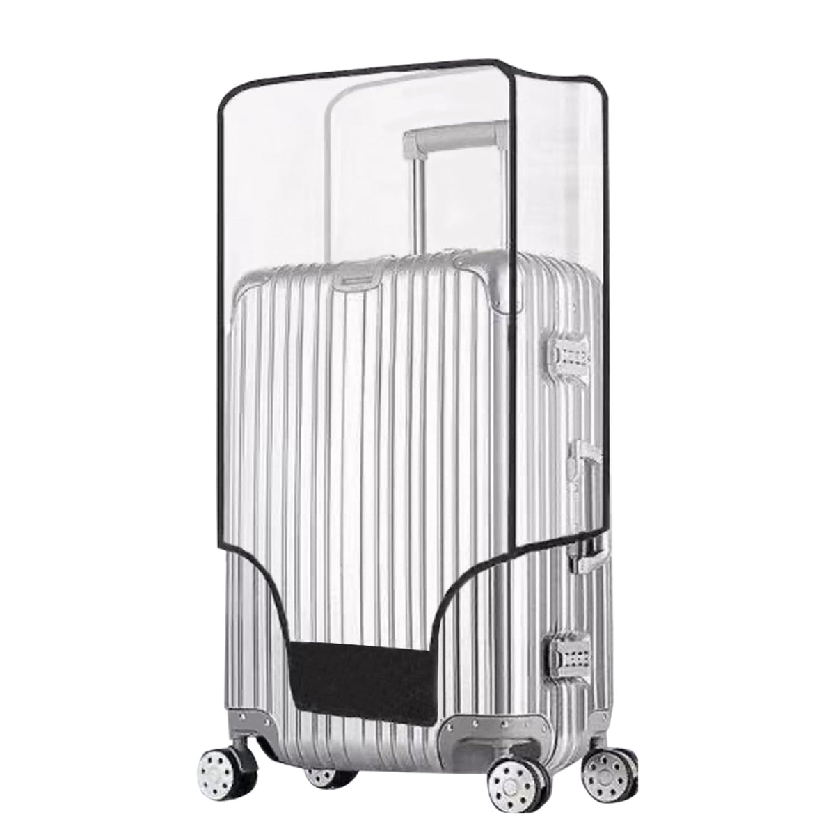 Tangaburu Clear Suitcase Cover - 20 24 26 28 30 Inch Waterproof PVC Suitcase Cover - Transparent Travel Suitcase Wrap - Protective Cover Case for Wheeled Luggage (30-Inch)