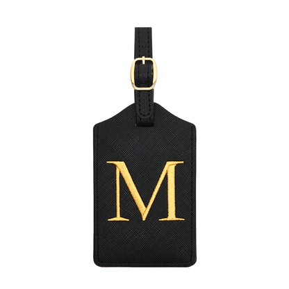 Luggage Tag PU Leather for Suitcase Baggage Handbag Travel Bag Label Suitcase Tag Label Tag w. Name Card & Privacy Cover (B)