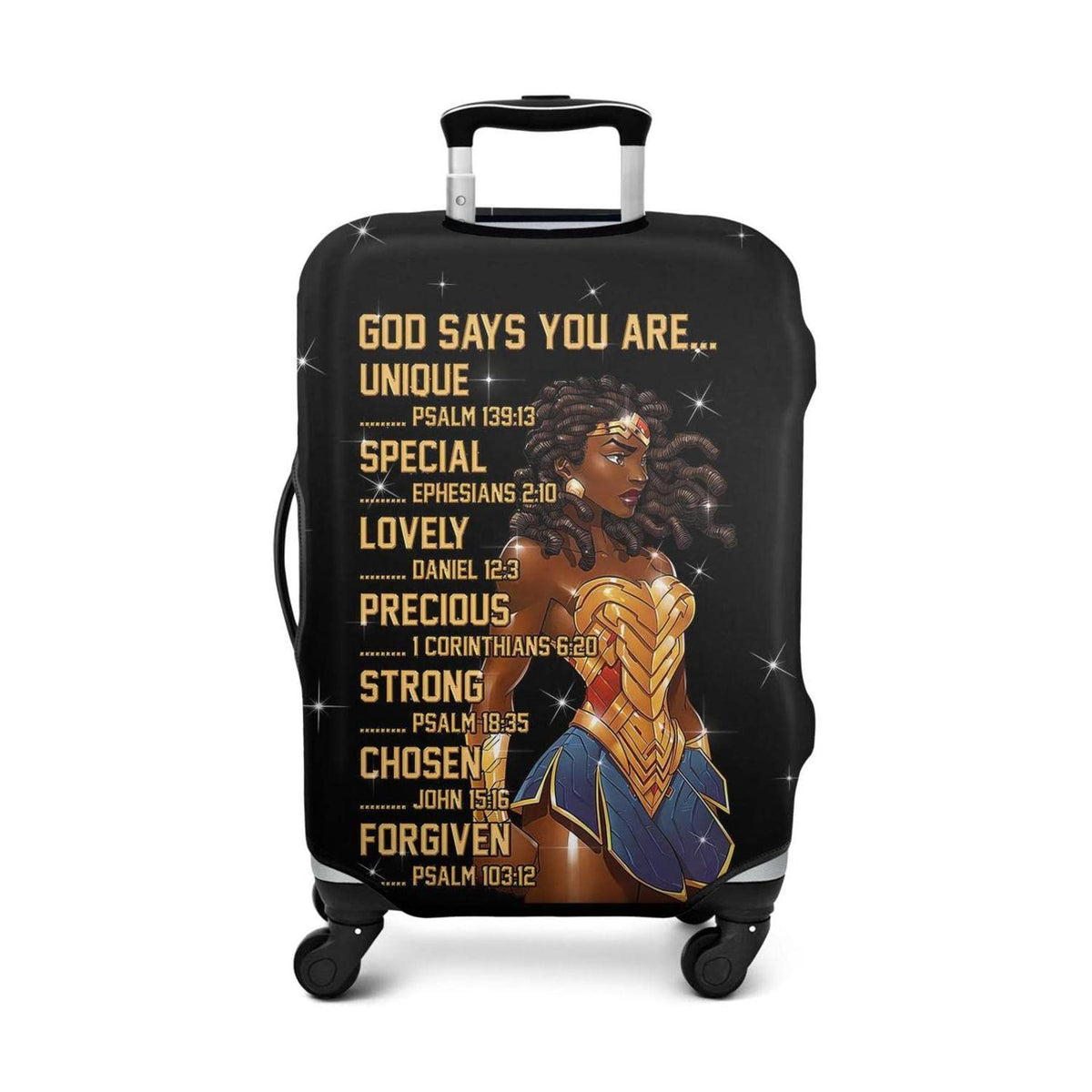 Travel Luggage Cover - Here we go Travel, Fit 25-28 Inch Luggage