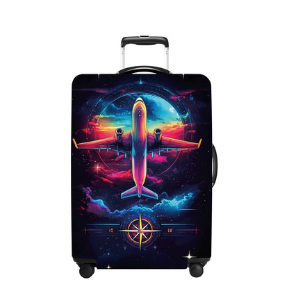 Pink Butterfly Luggage Cover Washable Suitcase Protector Anti-scratch Suitcase cover Fits 32-34 Inch Luggage XL