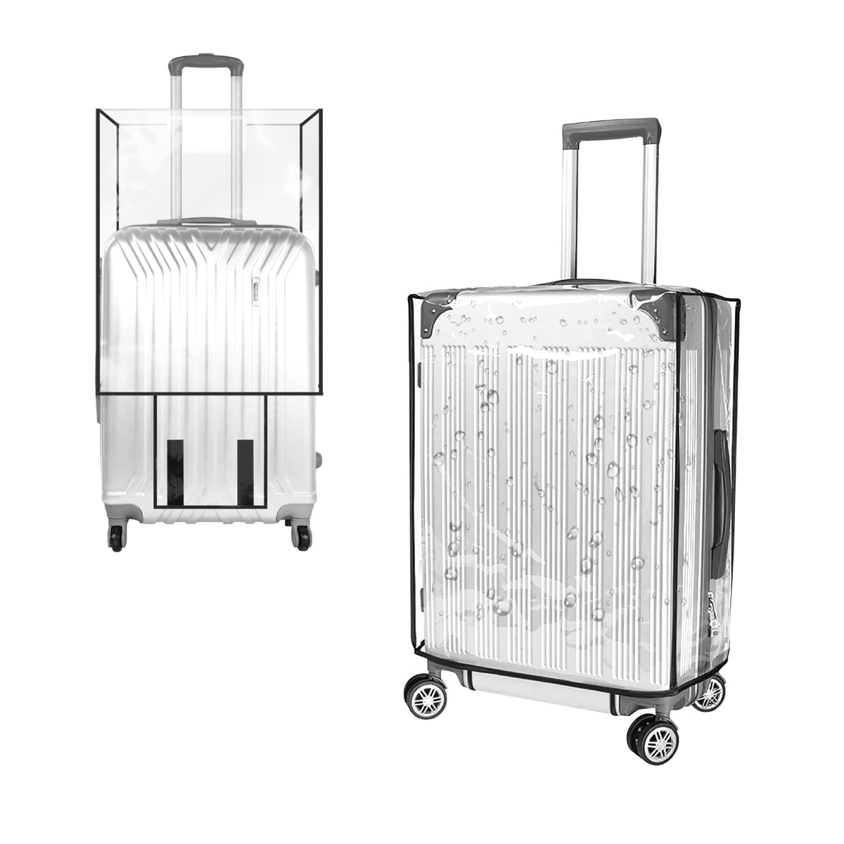 Cosmos 1 Pc Luggage Cover Clear PVC Suitcase Protector Travel Luggage Transparent Protective Cover Waterproof and Dustproof Luggage Suitcase Protector for Women and Men (28 Inch)