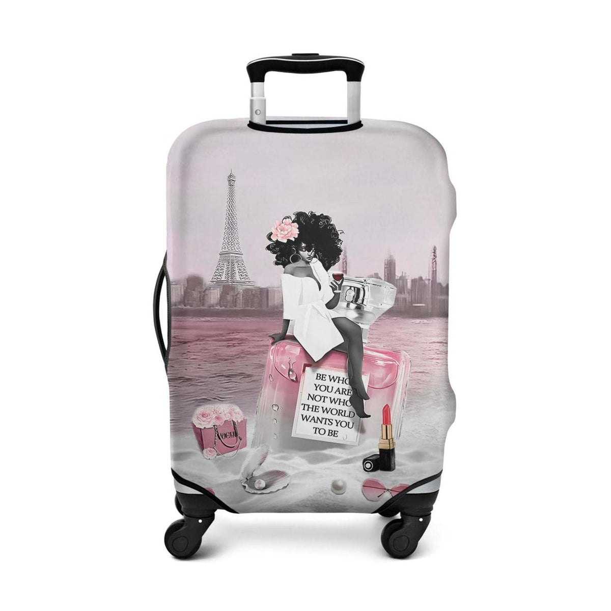 Travel Luggage Cover - Here we go Travel, Fit 25-28 Inch Luggage