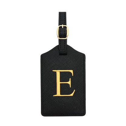 Luggage Tag PU Leather for Suitcase Baggage Handbag Travel Bag Label Suitcase Tag Label Tag w. Name Card & Privacy Cover (B)