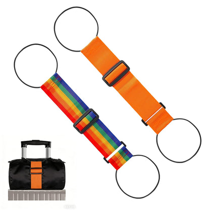 2 Pack Multi Use Strong Adjustable Luggage Connector Straps for Suitcases