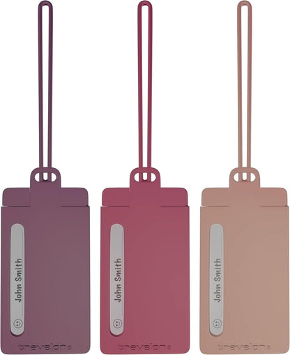 Travelon Set of 3 Silicone Privacy Luggage Tags