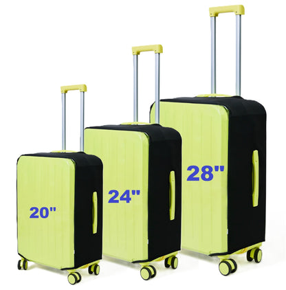 Clear PVC Luggage Cover Protectors - Transparent Waterproof Suitcase Sleeve for 20"+24"+28" Wheeled Suitcases (3PCS)