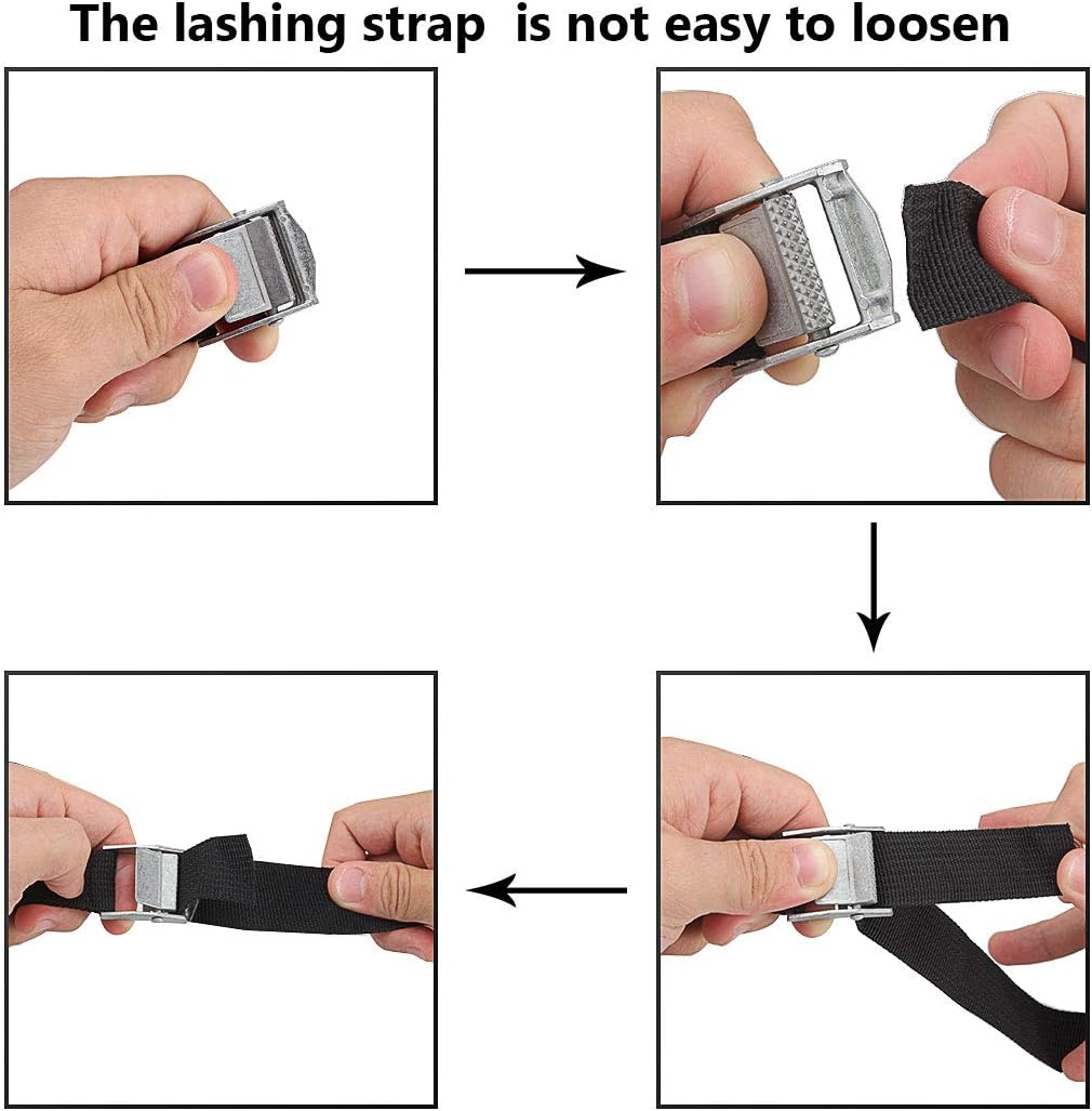 10 Pack Lashing Straps 16ft x 1" Tie Down Straps Cam Buckle Straps Heavy Duty Secure Straps up to 600 lbs for Kayak, Cargo, Luggage, Cinch, Canoe, Bicycles, Motorcycles, Truck