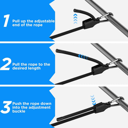 SDTC Tech 12 Inch Adjustable Bungee Cords with Carabiner Hooks