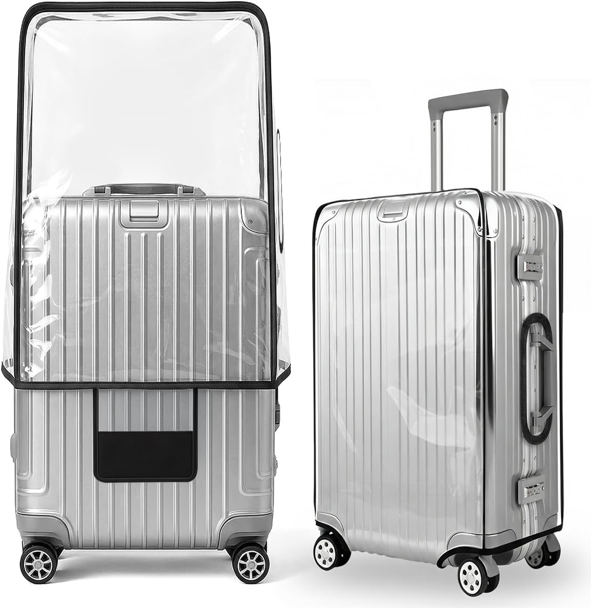 T Tersely Thicken Clear PVC Suitcase Cover Protectors 30" Suitcase Covers