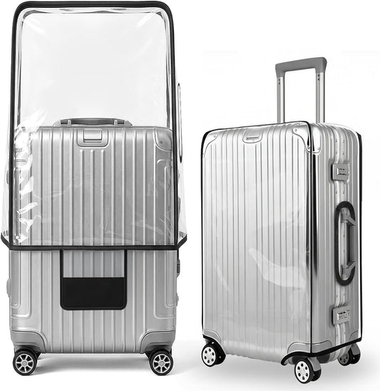 T Tersely Thicken Clear PVC Suitcase Cover Protectors 30" Suitcase Covers