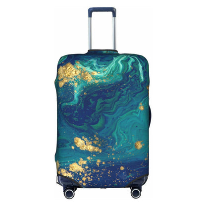 Tropical Beach Palm Tree Luggage Cover, Washable Elastic Baggage Protector, Anti-scratch Double-sided Zipper Closure for 25-28 Inch Wheeled Suitcase