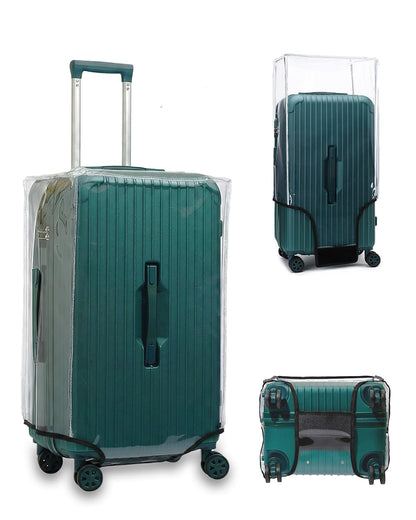 32 Inch Trunk Luggage Cover, Transparent PVC Suitacse Cover, Travel Waterproof Clear Luggage Protector Suitcase Cover