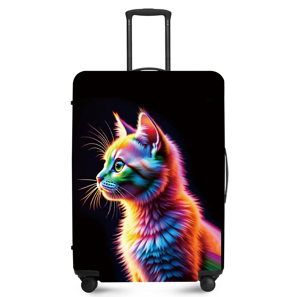 FOREVER QUEEN Blue Gold Luxury Marble Luggage Cover Suitcase Protector Suitcase Cover Anti-Scratch,Stretchable Bag Cover Washable Durable Polyester