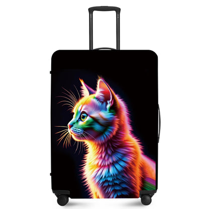 FOREVER QUEEN Blue Gold Luxury Marble Luggage Cover Suitcase Protector Suitcase Cover Anti-Scratch,Stretchable Bag Cover Washable Durable Polyester