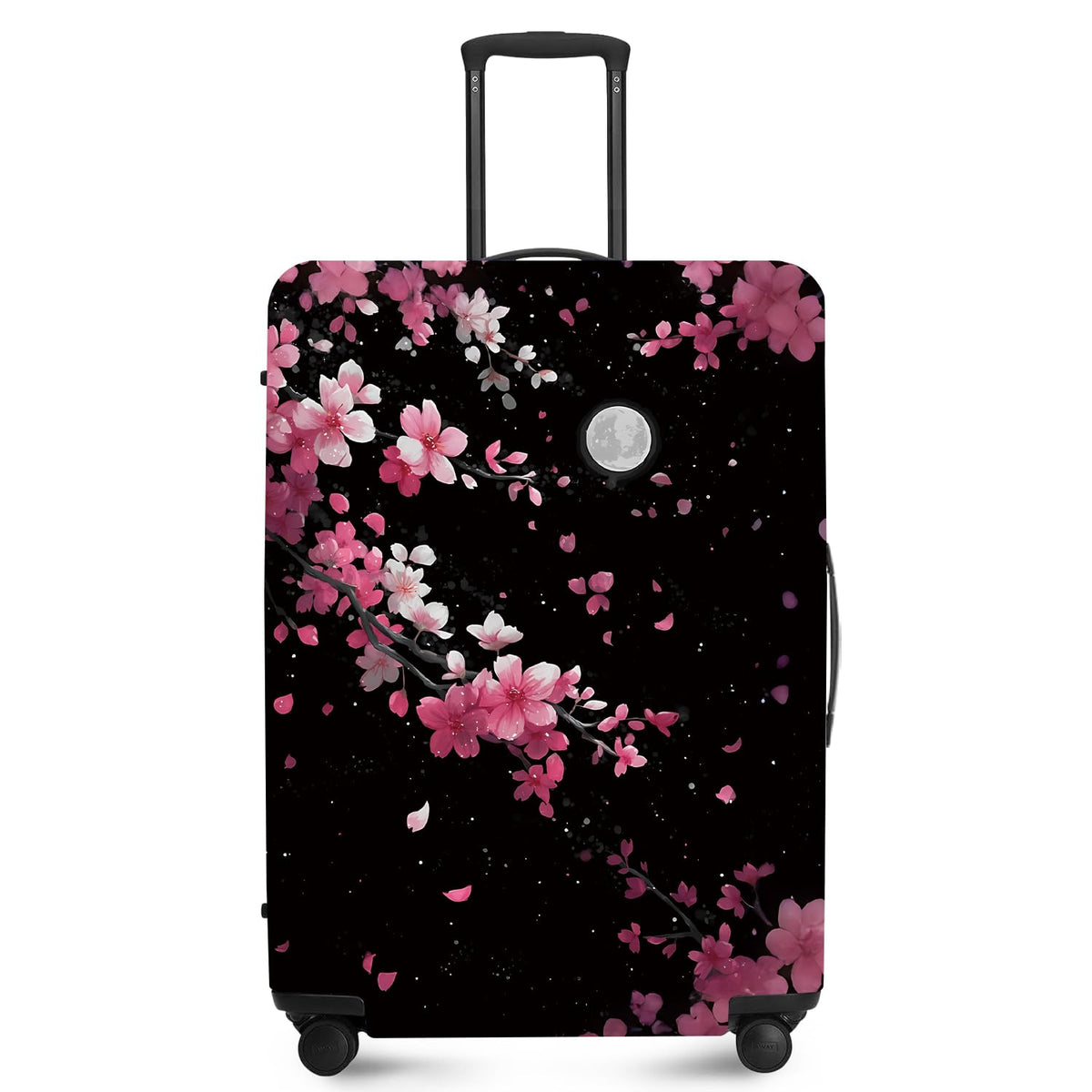 FOREVER QUEEN Blue Gold Luxury Marble Luggage Cover Suitcase Protector Suitcase Cover Anti-Scratch,Stretchable Bag Cover Washable Durable Polyester