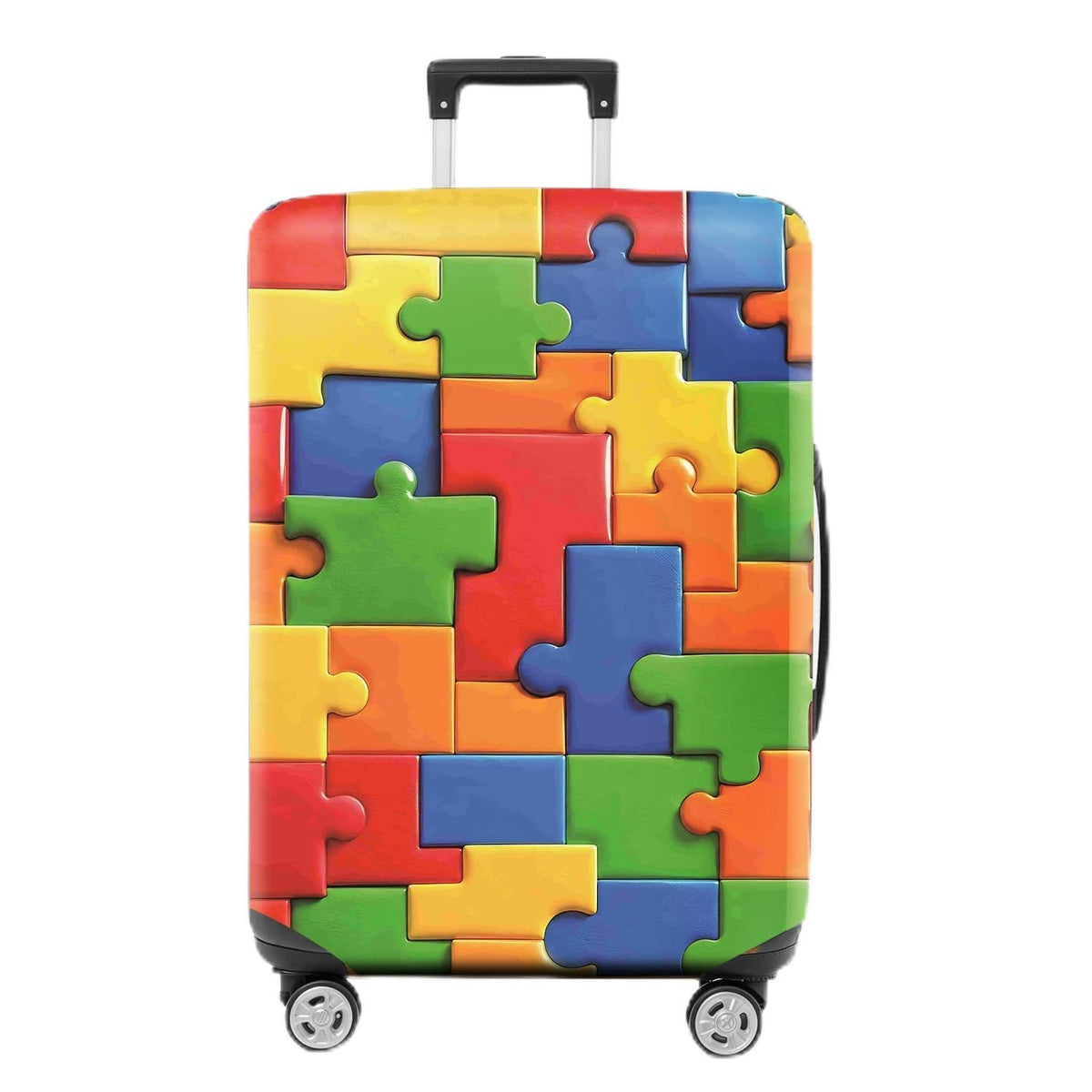 Colorful Geometric Luggage Cover, Abstract Suitcase Protector