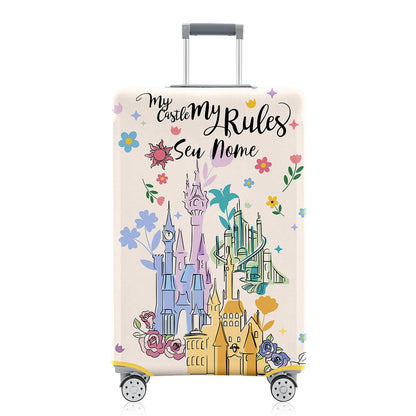 Fashion Accessory Travel Luggage Cover Fashion Girl Perfume and Lipstick and Heels Travel Suitcase Cover Anti-scratch Suitcase cover Fits 18-20 Inch