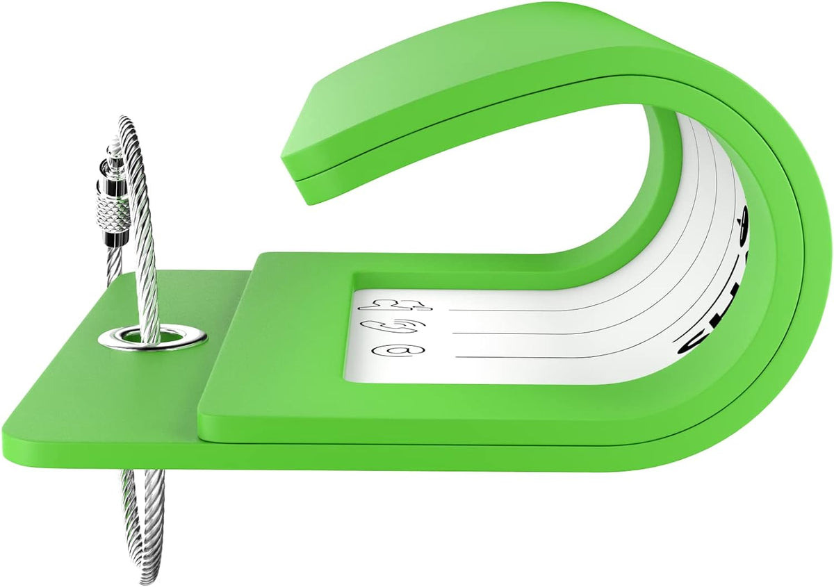 Shacke Luggage Tag for Suitcases – Initial Letter L, Bendable (Green)