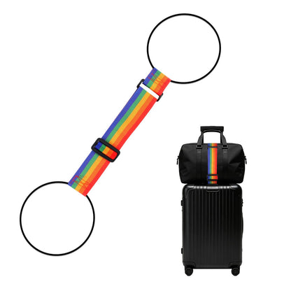Luggage Connector Straps, Adjustable Elastic Durable Straps for Connecting Luggage Bags to Suitcases, Hands-Free Travel Essential (4PCS Black)