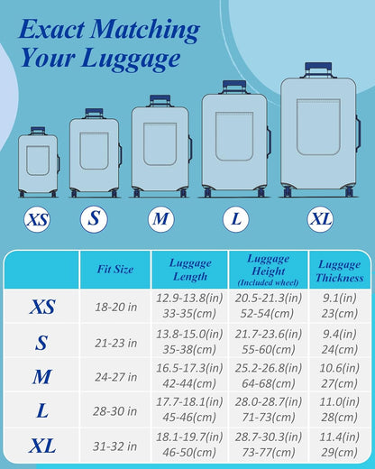 Slohif Luggage Cover for Suitcase Tsa Approved Protector - Luggage Sleeve Large Suit Case Cover Travel Stretch Baggage Case Protective Washable Fit 18-32 Inch Marble L